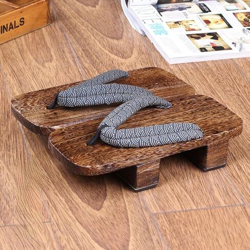 Multicolor Print Japanese Geta Wooden Summer Clogs Sandals Geta Wood Flip Flops Japan Traditional Shoes in Kuwait