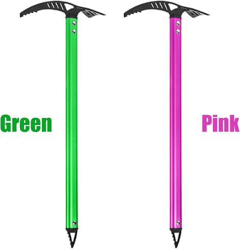 فأس الجليد للتخييم في الهواء الطلق، أداة تسلق الجبال من سبائك الألومنيوم، أداة تسلق الجبال، تصميم خفيف الوزن، 70 سم in Kuwait