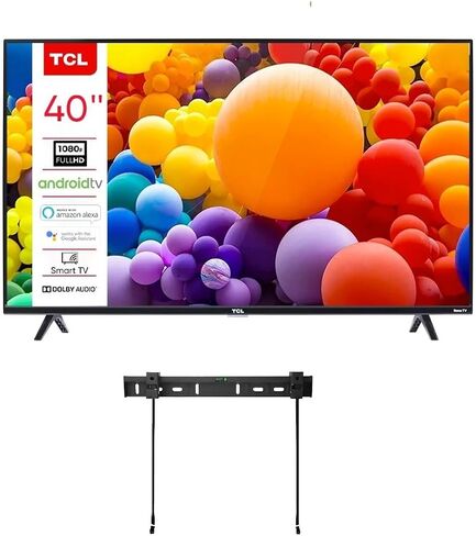 تلفزيون TCL 32 بوصة فئة FHD LED Smart Roku + حامل على الحائط يعمل مع Siri Alexa وHey Google (متجدد) in Saudi Arabia