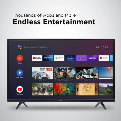 تلفزيون TCL 32 بوصة فئة FHD LED Smart Roku + حامل على الحائط يعمل مع Siri Alexa وHey Google (متجدد) in Saudi Arabia