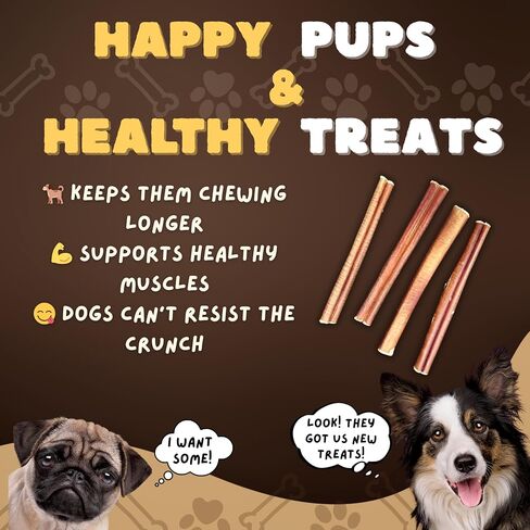 أعواد الفتوة العادية بحجم 4-5 بوصات من Woofley - (20 قطعة) - أعواد الفتوة للكلاب - عصا مضغ للكلاب تدوم طويلاً in Kuwait