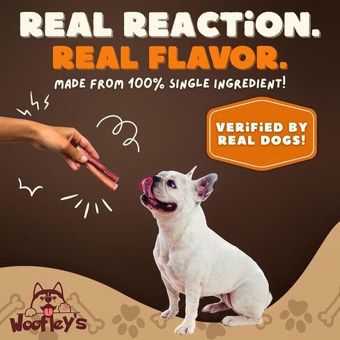 أعواد الفتوة العادية بحجم 4-5 بوصات من Woofley - (20 قطعة) - أعواد الفتوة للكلاب - عصا مضغ للكلاب تدوم طويلاً in Kuwait