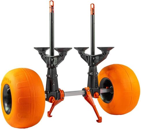 عربة YakAttack TowNStow Bunkster Kayak مع إطارات رملية - حاملة نقل قابلة للطي وقابلة للتعديل سهلة التجميع (TNS-1002-SAND) | ملحقات صيد الكاياك in Saudi Arabia