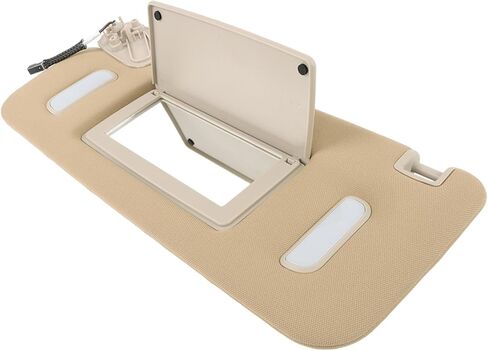 munirater Passenger Sun Visor Mirror Beige Right Replacement for 2007-2014 Silverado Tahoe Yukon Suburban Escalade 22850310 in Saudi Arabia