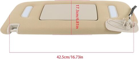 munirater Passenger Sun Visor Mirror Beige Right Replacement for 2007-2014 Silverado Tahoe Yukon Suburban Escalade 22850310 in Saudi Arabia