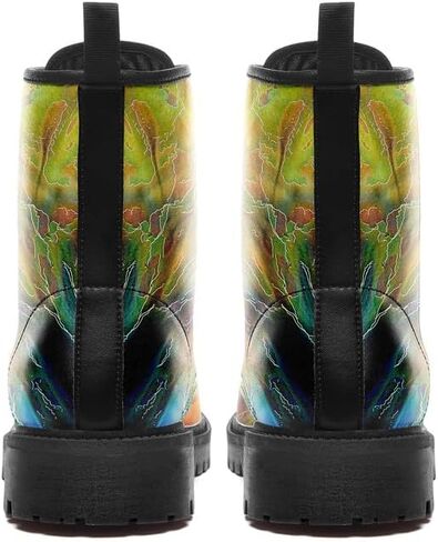 Fashion Ankle Boots For Men Women Floral Mushroom Star Trendy Lace Up Unisex Booties Combat Trendy Street Wear Boots in Saudi Arabia