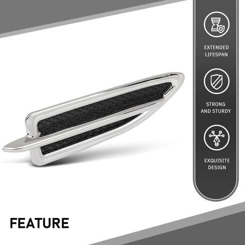 G-PLUS Left Fender Vent Insert Chrome Molding Trim, Compatible with Ford Escape 2013-2015, Driver Side, FO1266100, CJ5Z16228AA in Saudi Arabia