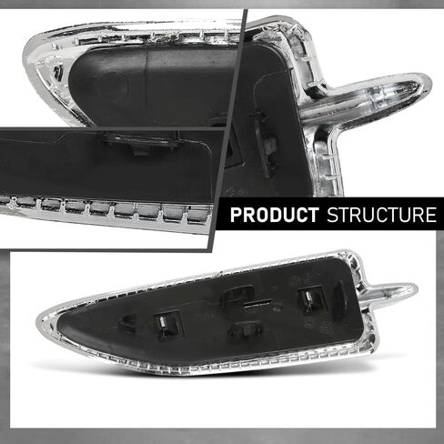 G-PLUS Left Fender Vent Insert Chrome Molding Trim, Compatible with Ford Escape 2013-2015, Driver Side, FO1266100, CJ5Z16228AA in Saudi Arabia