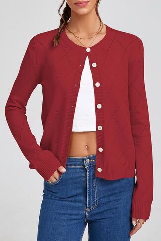 Cakulo Womens Cropped Cardigan Sweaters Lightweight Open Front Knit Cardigans Fall Outfits Fashion Clothes 2025 in Saudi Arabia