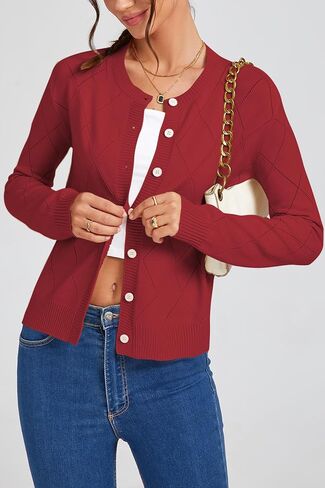 Cakulo Womens Cropped Cardigan Sweaters Lightweight Open Front Knit Cardigans Fall Outfits Fashion Clothes 2025 in Saudi Arabia