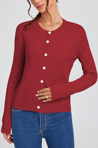 Cakulo Womens Cropped Cardigan Sweaters Lightweight Open Front Knit Cardigans Fall Outfits Fashion Clothes 2025 in Saudi Arabia