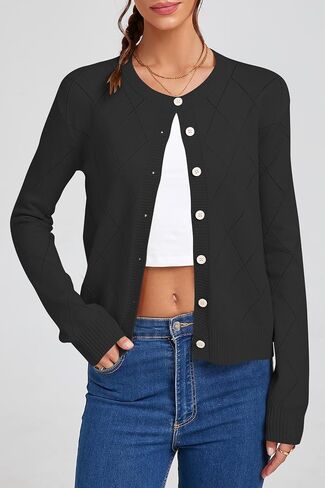 Cakulo Womens Cropped Cardigan Sweaters Lightweight Open Front Knit Cardigans Fall Outfits Fashion Clothes 2025 in Saudi Arabia