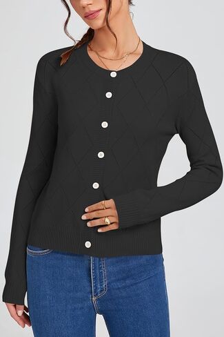 Cakulo Womens Cropped Cardigan Sweaters Lightweight Open Front Knit Cardigans Fall Outfits Fashion Clothes 2025 in Saudi Arabia