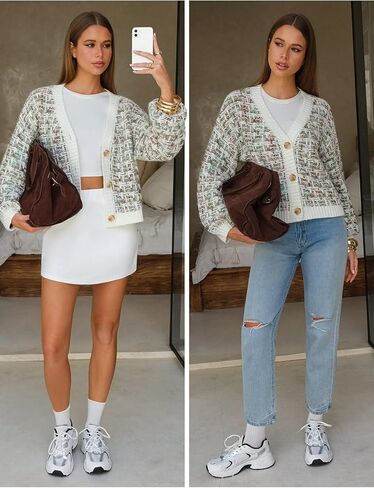 EXLURA Women's Chunky Knit Open Front Cardigan Sweaters Long Sleeve Tweed Sweater Jacket Fall Winter Outerwear Coats 2025 in Saudi Arabia