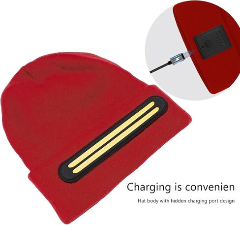 Beanie with Light, 230° Wide Beam Unisex USB Rechargeable, Headlamp Beanie Winter Knitted Cap Gifts for Men Dad Husband Him (Black) in Saudi Arabia