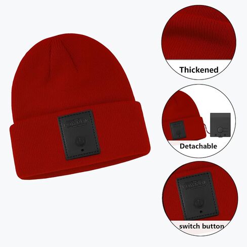 Beanie with Light, 230° Wide Beam Unisex USB Rechargeable, Headlamp Beanie Winter Knitted Cap Gifts for Men Dad Husband Him (Black) in Saudi Arabia