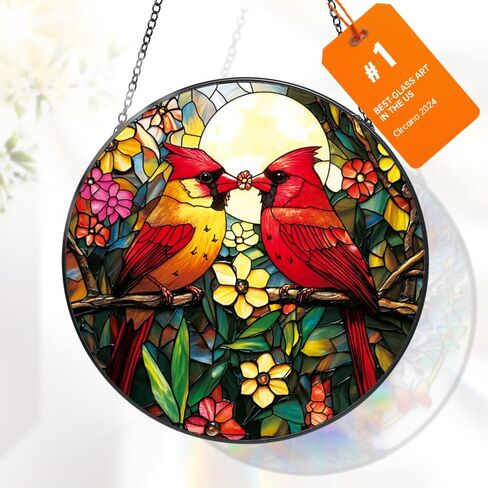 شجرة الحياة جاردن Suncatcher، نافذة زجاجية ملونة معلقة، Suncatchers لتعليق النوافذ، للأصدقاء والعائلة والنساء 6.31 * 6.31 in Saudi Arabia