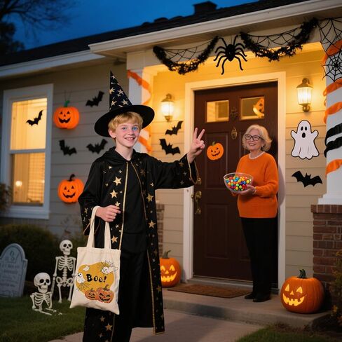 حقائب هدايا الهالوين للخدعة أو العلاج للنساء، حقيبة قماشية قابلة لإعادة الاستخدام in Kuwait