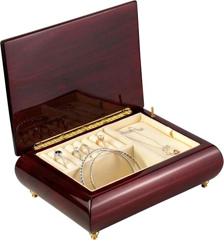 Noble Pack Mother of Pearl Jewelry Music Box For Women Wooden Large Music Box (Large) in Kuwait