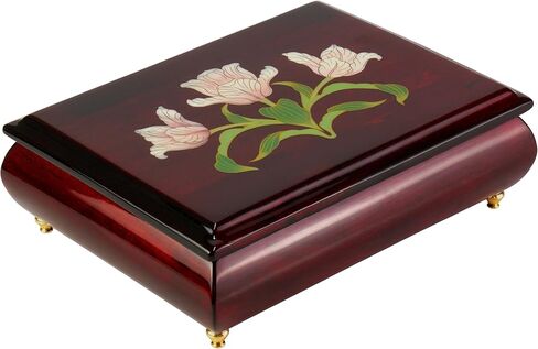 Noble Pack Mother of Pearl Jewelry Music Box For Women Wooden Large Music Box (Large) in Kuwait