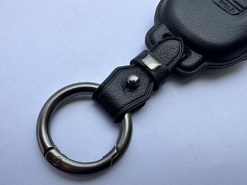 KAWIHEN Leather Key Fob Cover Compatible with Honda 2022 2023 Accord Civic EX EX-L Pilot Sport SI Touring HR-V CR-V (Black with red Stitching) in Saudi Arabia