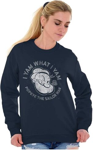 سويت شيرت Brisco Brands Popeye Sailor Man Quote What I Yam للرجال والنساء in Kuwait