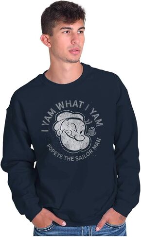 سويت شيرت Brisco Brands Popeye Sailor Man Quote What I Yam للرجال والنساء in Kuwait
