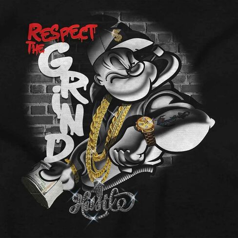 Brisco Brands Urban Popeye Respect the Grind Sweatshirt for Men or Women in Saudi Arabia