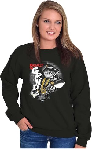 Brisco Brands Urban Popeye Respect the Grind Sweatshirt for Men or Women in Saudi Arabia