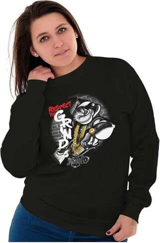 Brisco Brands Urban Popeye Respect the Grind Sweatshirt for Men or Women in Saudi Arabia