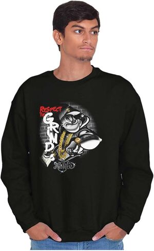 Brisco Brands Urban Popeye Respect the Grind Sweatshirt for Men or Women in Saudi Arabia