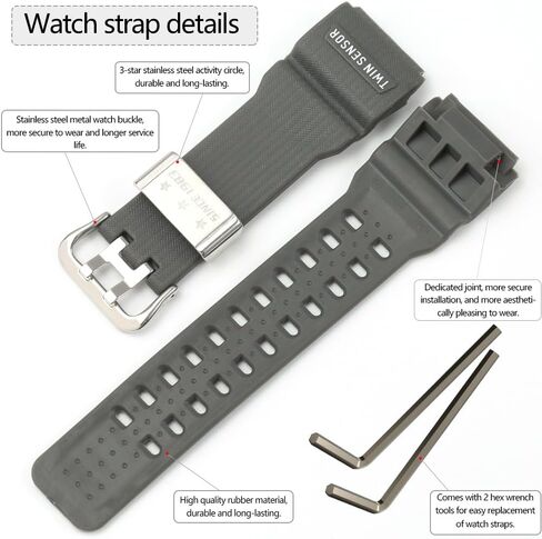 Men's GG-1000 Resin Strap Compatible with Casio G Shock GG-1000-1A5CR GG-1000-1A3CR GG-1000-1A3JF Replacement Band GG1000 Watch Accessories in Saudi Arabia
