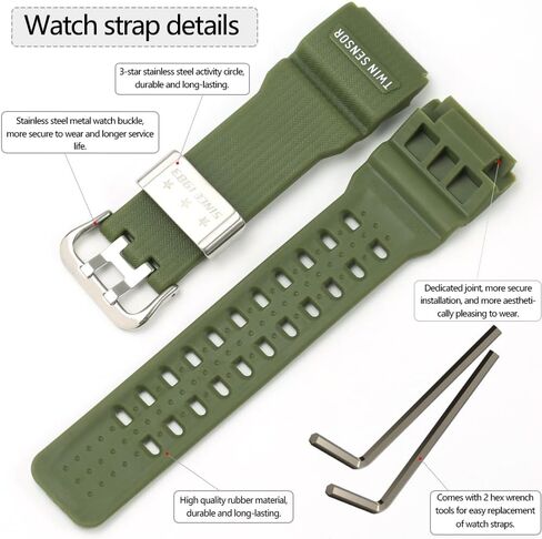 Men's GG-1000 Resin Strap Compatible with Casio G Shock GG-1000-1A5CR GG-1000-1A3CR GG-1000-1A3JF Replacement Band GG1000 Watch Accessories in Saudi Arabia
