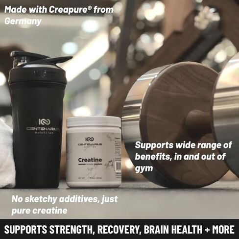 Centenarius Nutrition Creapure® Creatine Monohydrate Powder Supplement - Creatine for Women and Men - Unflavored Micronized Creatine Powder for Strength & Endurance in Saudi Arabia