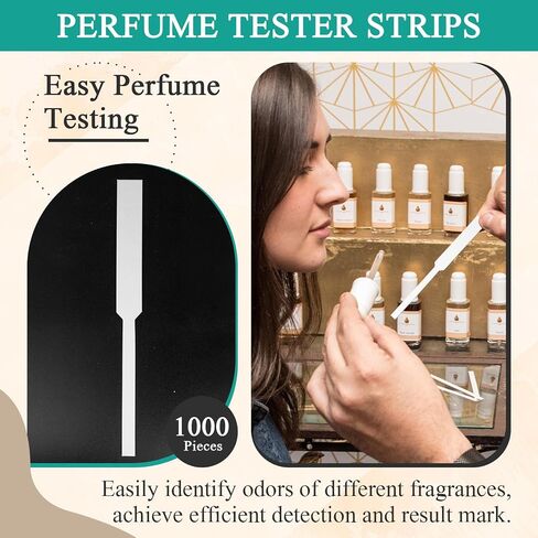 1000 Pieces Perfume Tester Strips - Perfume Blotter Essential Oils Paper Test Strips -Premium Fragrance Tester Strips for Scent Evaluation - Fragrance Strips for Aromatherapy & Spice Oils (White) in Kuwait