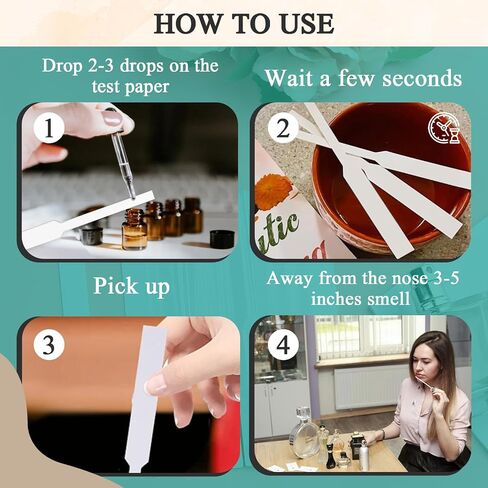 1000 Pieces Perfume Tester Strips - Perfume Blotter Essential Oils Paper Test Strips -Premium Fragrance Tester Strips for Scent Evaluation - Fragrance Strips for Aromatherapy & Spice Oils (White) in Kuwait