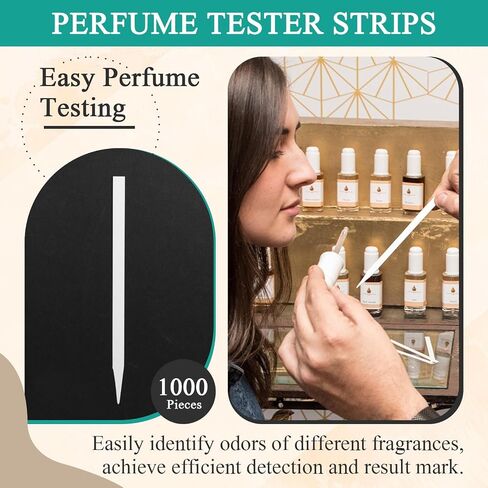 1000 Pieces Perfume Tester Strips - Perfume Blotter Essential Oils Paper Test Strips -Premium Fragrance Tester Strips for Scent Evaluation - Fragrance Strips for Aromatherapy & Spice Oils (White) in Kuwait