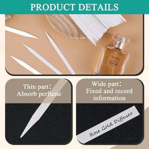 1000 Pieces Perfume Tester Strips - Perfume Blotter Essential Oils Paper Test Strips -Premium Fragrance Tester Strips for Scent Evaluation - Fragrance Strips for Aromatherapy & Spice Oils (White) in Kuwait