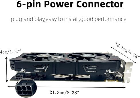 QTHREE Geforce GTX 750 4GB Graphics Card,GDDR5,128Bit,GPU Video Card for PC Gaming,PCI Express x16,HDMI, DVI, VGA,Dual Fans Cooling,Low Power in Kuwait