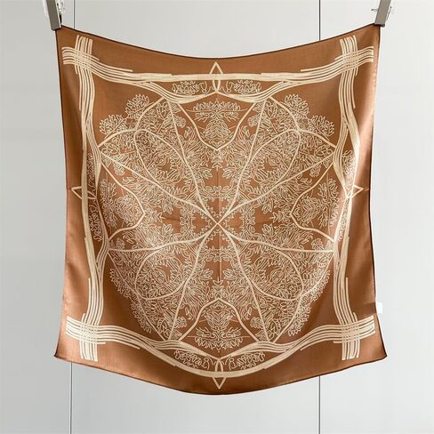100% وشاح حريري التوت النقي 26 "x 26" وشاح مربع المرأة منديل الحجاب وشاح الشعر باندانا هدية معبأة in Kuwait