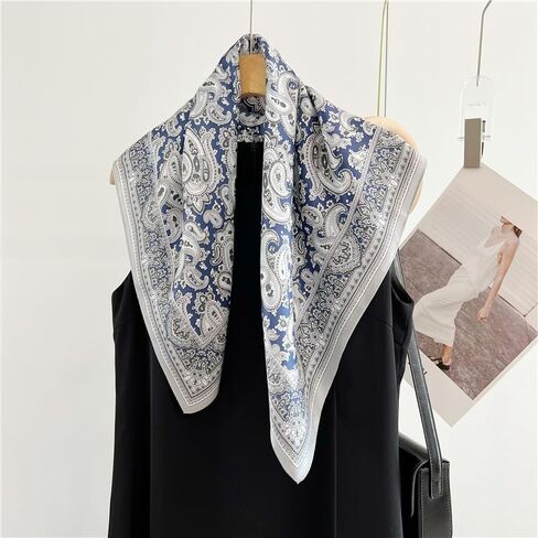 100% وشاح حريري التوت النقي 26 "x 26" وشاح مربع المرأة منديل الحجاب وشاح الشعر باندانا هدية معبأة in Kuwait
