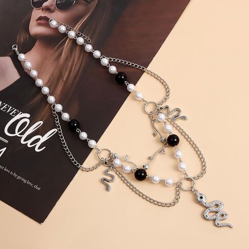 Gothic Snake Choker Necklace for Women Men Punk Snake Necklace Goth Snakes Pendant Necklaces Halloween Jewelry Gifts in Saudi Arabia