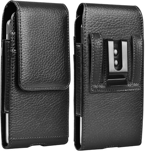 Njjex Phone Holster for Motorola Moto G 5G 2024 G Stylus 2023 G Power 5G 2024 G Play 4G G Pure G Fast Edge+ 5G UW Edge Plus Z4 Z3 G7 Power Leather Cell Phone Belt Clip Holster Holder Carrying Pouch in Saudi Arabia