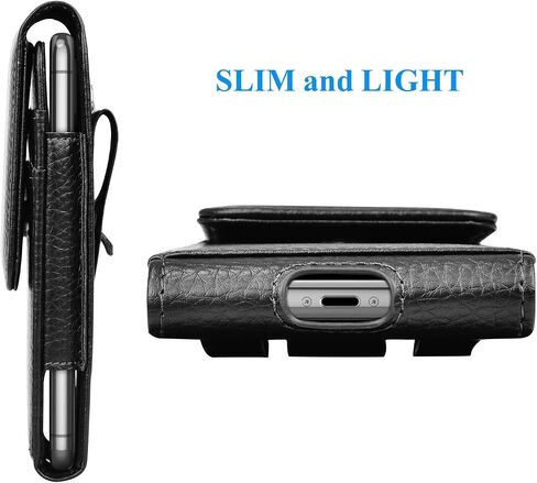 Njjex Phone Holster for Motorola Moto G 5G 2024 G Stylus 2023 G Power 5G 2024 G Play 4G G Pure G Fast Edge+ 5G UW Edge Plus Z4 Z3 G7 Power Leather Cell Phone Belt Clip Holster Holder Carrying Pouch in Saudi Arabia