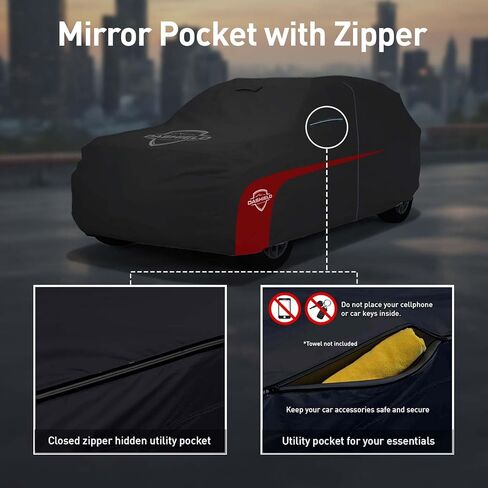 Ultimum Lite Car Cover for 2021-2025 Toyota Sienna Minivan with Zipper Breathable All Weather Protection Scratch, Dust, Sun, Snow, Rain Protection Indoor Outdoor Gray in Kuwait