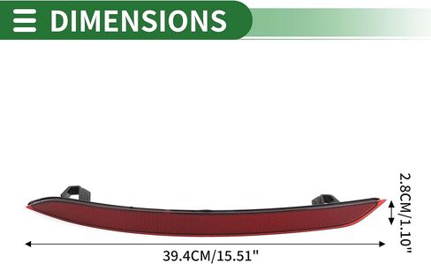 Motoforti Bumper Reflector Bumper Reflector Side Marker for Volvo XC60 2018-2021 Rear Plastic No.31656677/32293628/31656678/32293627 Red Durable in Saudi Arabia