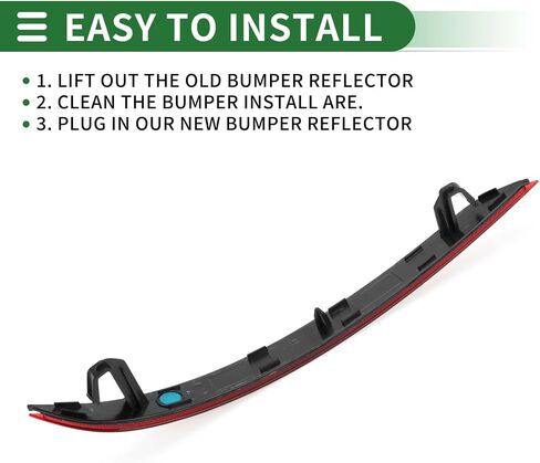 Motoforti Bumper Reflector Bumper Reflector Side Marker for Volvo XC60 2018-2021 Rear Plastic No.31656677/32293628/31656678/32293627 Red Durable in Saudi Arabia