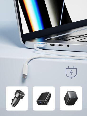 140W USB-C to Magnetic 3 Cable for MacBook Power Adapter, Nylon Braided Safe 3 Cable Compatible with MacBook Air 2024 M3 Pro & Max 13" 15", MacBook Pro 2021 2023 14" 16", MacBook Air 2022 2023, 6.6ft in Kuwait
