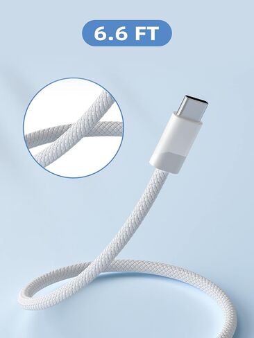 140W USB-C to Magnetic 3 Cable for MacBook Power Adapter, Nylon Braided Safe 3 Cable Compatible with MacBook Air 2024 M3 Pro & Max 13" 15", MacBook Pro 2021 2023 14" 16", MacBook Air 2022 2023, 6.6ft in Kuwait