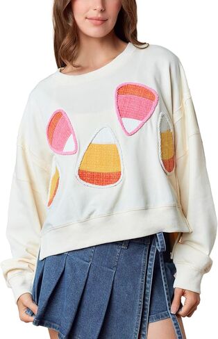Hey Sweetie Tweeds Women’s 3-Color Holiday Sweatshirt – Halloween Long Sleeve Round Neck Casual Sweater in Saudi Arabia
